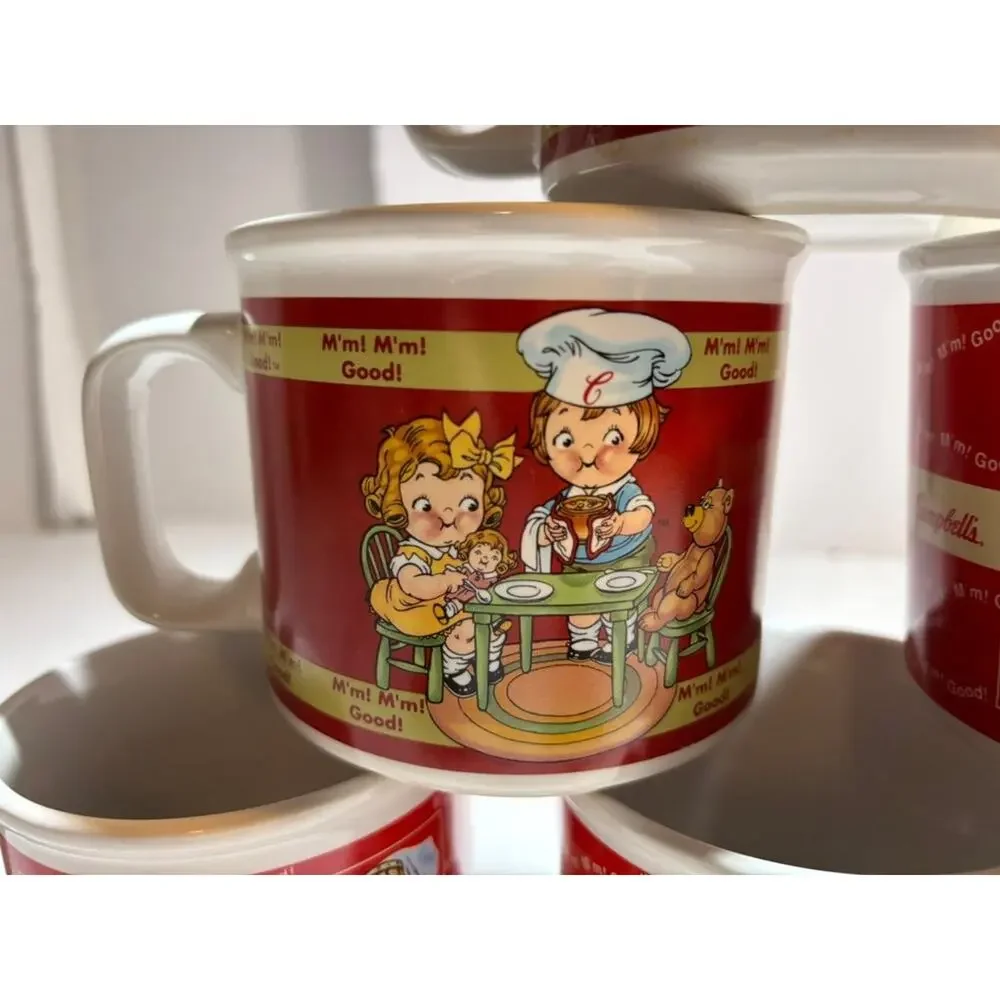 Set of Campbell's Soup Kids Ceramic Mugs Set Of 6